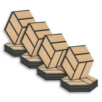 Akustiline seinapaneel 16tk 30x26 cm helepruun