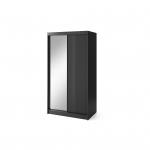 Liugustega riidekapp Prescco II 60x120x220 cm Must