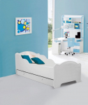 Voodi AMADIS WHITE 140x70 cm Valge