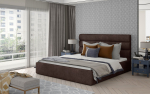 Voodi Karamell 180x93x223 cm Tumepruun