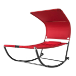 Lamamistool terrassile p&auml;ikesesirmiga punane