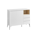 Kummut sahtlitega 40 x 104 x 85 cm valge