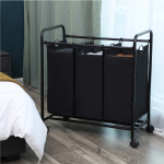 Pesusorteerija kolmeosaline 83.4x77.6x41.5cm must