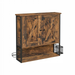 Vannitoakapp seinale 60 x 16 x 60 cm pruun korviga