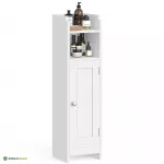 Kitsas vannitoakapp 18 x 20 x 80 cm valge MDF