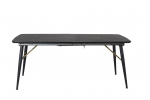 Pikendatav s&ouml;&ouml;gilaud 180 &times; 85 &times; 76 cm must MDF ja metall
