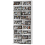 CD DVD Blu-ray riiul 78,5 &times; 24 &times; 175 cm valge 640 CD-le