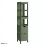 Roheline vannitoakapp 30 &times; 30 &times; 141,5 cm MDF 2 sahtlit