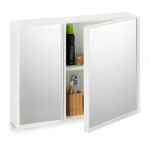 Peeglikapp 50 x 65 x 15,5 cm valge 2 uksega vannituppa