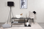 Kohvilaud Staal Must Teras 120 x 50 cm 3 pinda