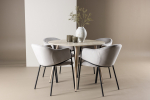 Plaza Evelina s&ouml;&ouml;gikomplekt 100 cm valge MDF laud ja toolid