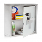 Ravimikapp 30 &times; 30 &times; 12 cm teras lukustatav 2 riiuliga