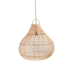 Bazar Bizar Pudeli rippvalgusti M naturaalne rotang 50 cm