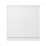 Valge jalatsikapp 76 x 18 x 78 cm MDF 2 sahtlit
