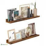 Seinariiulid 2 tk 10 x 60 x 5 cm vintage pruun