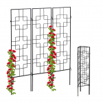 Trellise komplekt 3 musta metallpaneeli 122 x 30,5 cm