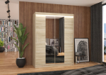 Liugustega riidekapp INESS 150 150x200x58 cm Sonoma