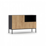 Sahtlitega kummut Lanzzi 120x40x80 Must