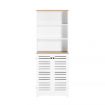 K&otilde;rge k&ouml;&ouml;gikapp 160 cm valge 60 &times; 30 cm MDF