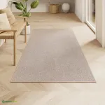 Vaip 80 x 150 cm kaamelipruun jute stiilis TPR-p&otilde;hjaga