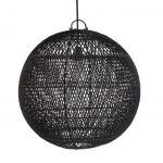 Bubble Pendant rotangist rippvalgusti must 50 cm E27