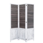 Ruumijagaja vahesein 170x120x2 cm valge puit 3-osaline