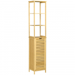 Kitsas vannitoakapp 34 x 30 x 173 cm bambus 3 riiulit