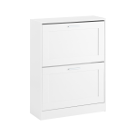 Jalatsikapp valge 60 &times; 25 &times; 80 cm 2 sahtlit MDF