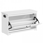 Jalatsikapp 80x30x46 cm valge istmega esikum&ouml;&ouml;bel