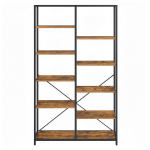 Raamaturiiul 30 x 100 x 170 cm pruun-must 5 tasandit