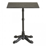 Bistroolaud 60x60x73 cm hall marmorimustriga plaat