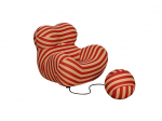 Tooliga tugitool Nua 76x68x63 cm 32x32x32 cm Beež Punane