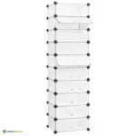 Jalatsikarp 10 tk valge uksega 43 x 173 x 31 cm
