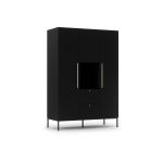Riidekapp Lanzzi 120 135x200x60 cm Must
