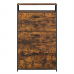 Jalatsikapp 80 x 30 x 130 cm pruun-must esikusse