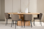 S&ouml;&ouml;gikomplekt Stj&auml;rn&ouml; 6 Edina tooli 200&times;90 cm pruun