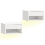 &Ouml;&ouml;kapikomplekt 37 &times; 32 &times; 21 cm valge RGB LED 2 tk