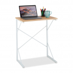 S&uuml;learvutilaud 75 x 60 x 40 cm valge-pruun MDF metalliga