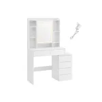 Meigilaud LED-valgustusega 98,3x40x145 cm pilvevalge