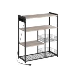 K&ouml;&ouml;giriiul pistikupesadega 2 v&otilde;rkkorviga 80x35x93,5 cm hall must