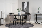 S&ouml;&ouml;gilaua komplekt Copenhagen l&auml;bim&otilde;&otilde;t 140 cm must 4 tooli