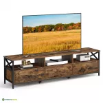 TV alus 178 x 40 x 50 cm pruun-must riiulid ja sahtlid