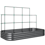 K&otilde;rgendatud peenar trellisega 220x110x150 cm metall
