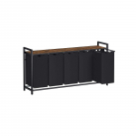 Suur pesukorv 73x33x72 cm Must-Pruun