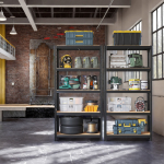 Metallriiul 2 tk 40 x 90 x 180 cm Must