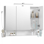 Vannitoakapp seinale valgustusega 16.5x90x75 cm Valge