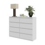 Kummut 120x92.5x33.5 cm matt valge