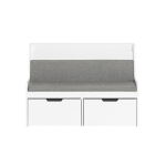 Laste raamaturiiul 100x45x70 cm valge MDF ja hoiukastiga