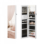 Peegliga ehtekapp 10 x 365 x 140 cm Pilvevalge