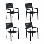 Aiatoolide komplekt 4 tk 90 x 53,5 x 59 cm must